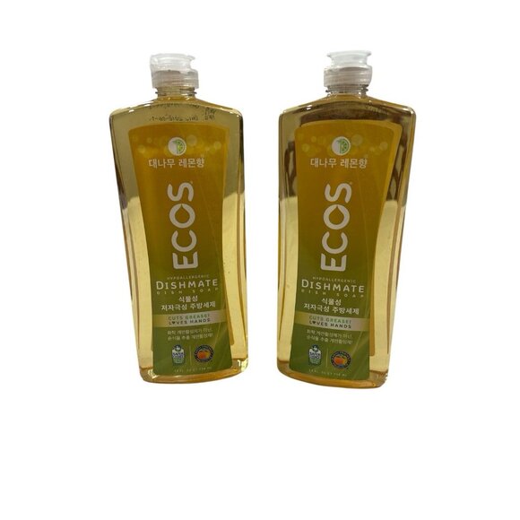 ECOS Dishmate Dish Liquid Bamboo Lemon 2x - 25 fl. oz. - Picture 1 of 3